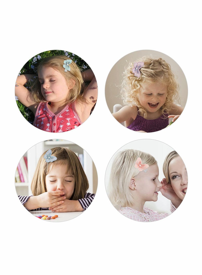 SOLARAE 10pcs Butterfly Hair Clips Hairpin Mini Cute Hair Accessories Embroidery DIY Craft Embroidered Hair Clips Mini Cute Barrettes Hair accessories Hair Pin for Girls - Image 2