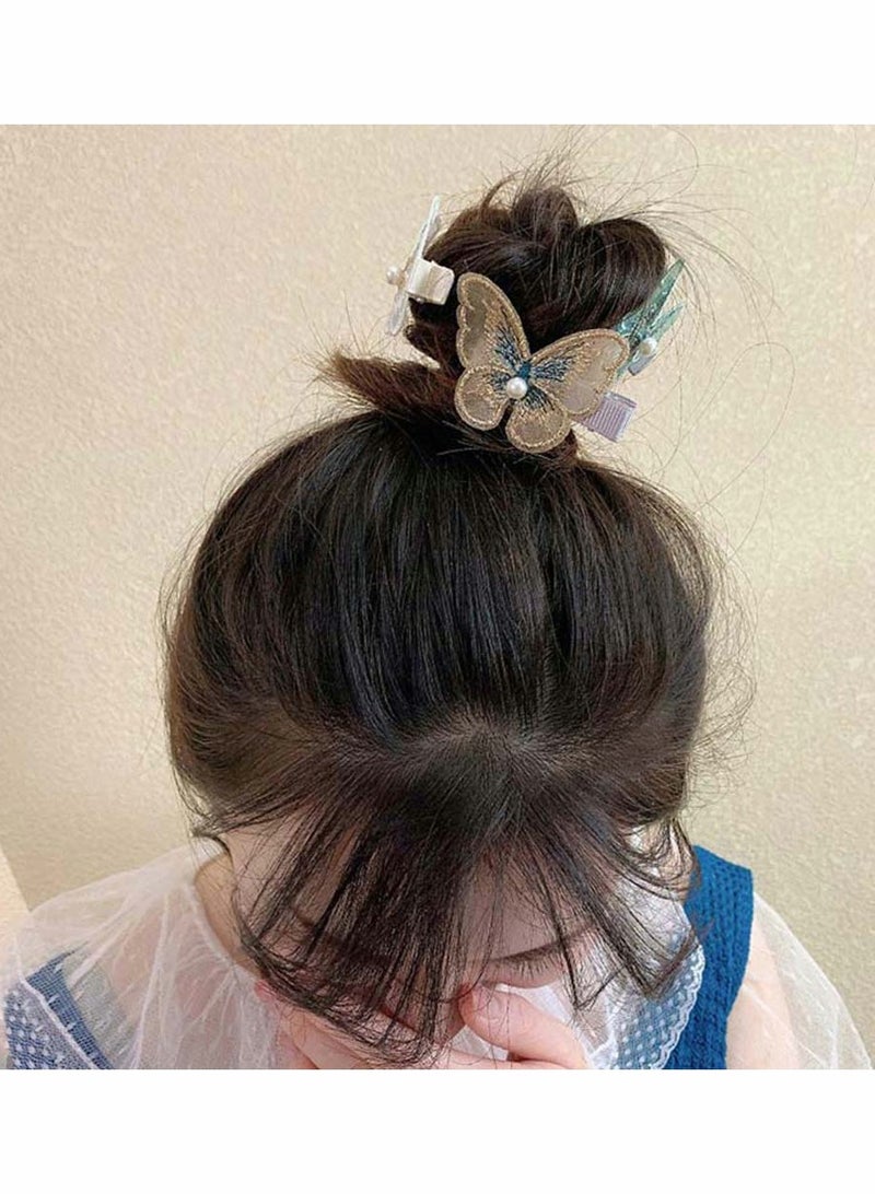 SOLARAE 10pcs Butterfly Hair Clips Hairpin Mini Cute Hair Accessories Embroidery DIY Craft Embroidered Hair Clips Mini Cute Barrettes Hair accessories Hair Pin for Girls - Image 4