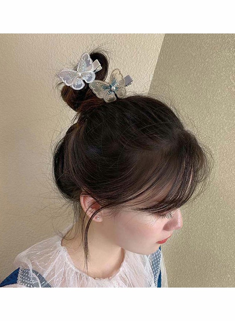 SOLARAE 10pcs Butterfly Hair Clips Hairpin Mini Cute Hair Accessories Embroidery DIY Craft Embroidered Hair Clips Mini Cute Barrettes Hair accessories Hair Pin for Girls - Image 5