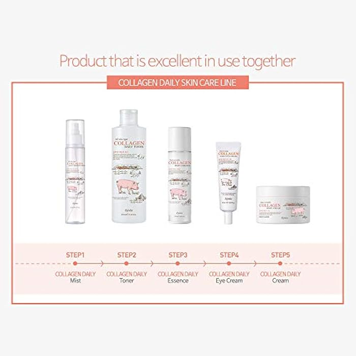 Esfolio Collagen Anti-Wrinkle Daily Face Cream – Lightweight Moisturizer with Hydrolyzed Collagen Botanical Extracts for Smooth, Soft-Feeling Skin – Korean Skincare All Skin Types (200ml / 6.8 fl oz) - Image 5