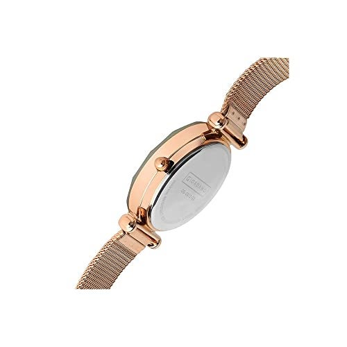 Giordano Analog Watch for Women with Cut Glass dial, Roman Indices and Stylish Metal Strap - Image 4