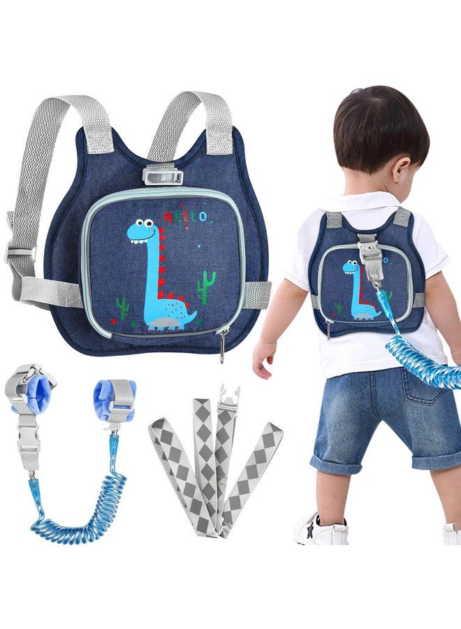 accmor Toddler Harness Leash+ Anti Lost Wrist Link, Accmor Cute Dinosaur Kids Harness with Leash, Foldable Child Leash Baby Walking Wristband Assistant Strap Belt Hold Baby Boys Girls Close While Walking - Image 1