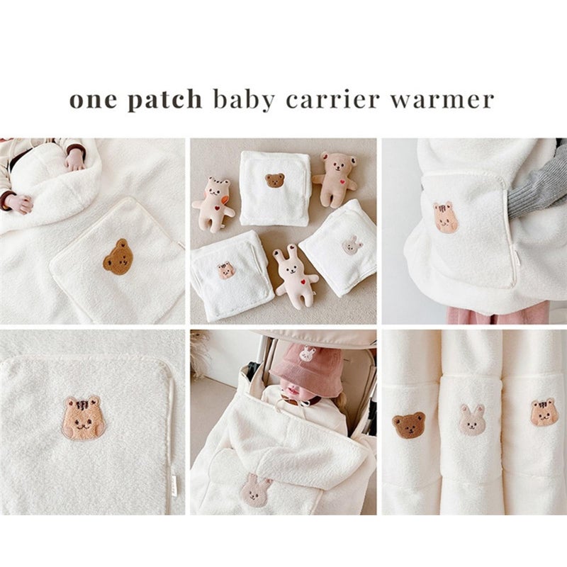 خاكي الدب عربة أطفال مقاومة للرياح شال ناعم مريح عباءة المولود الجديد محمول متعدد الاستخدامات - Image 5