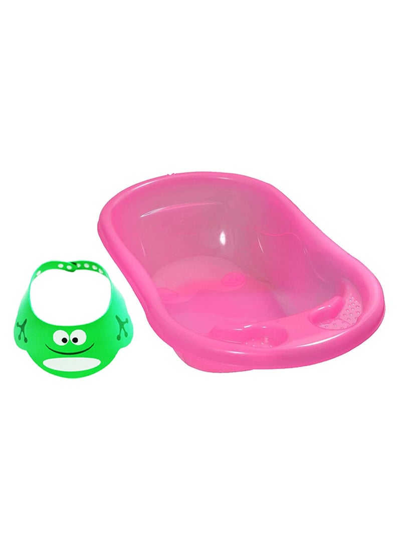 STAR BABiES Sunbaby Buy 1 Get 1 (Splash bath tub with kids shower cap - PInk/Green - Image 1