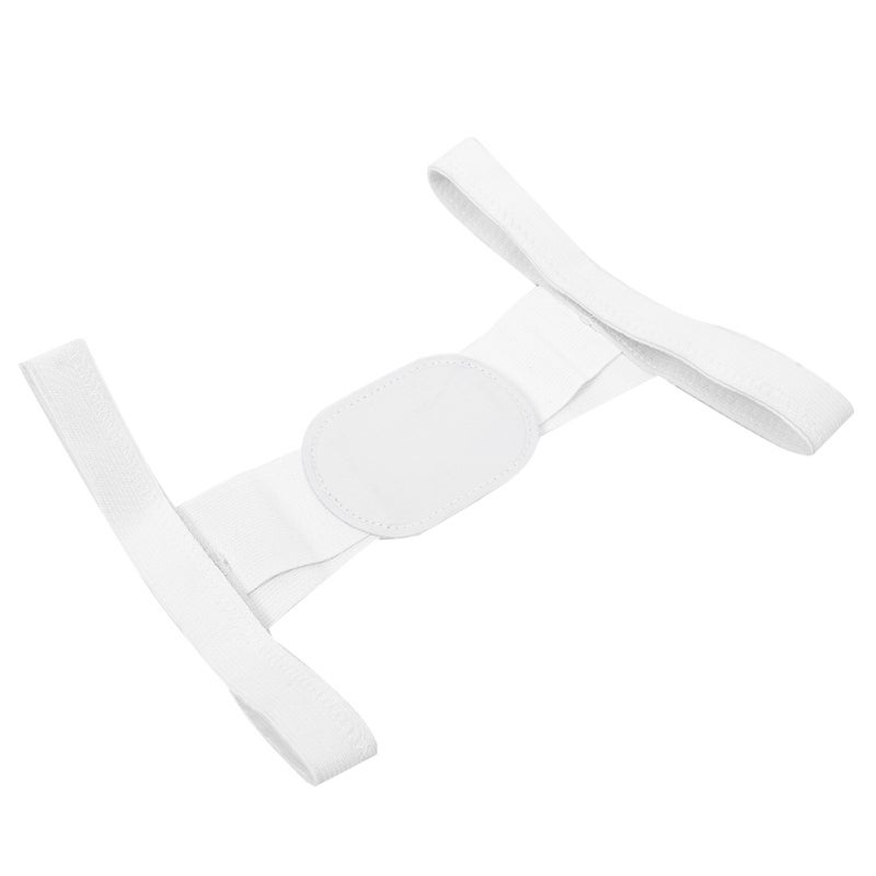 Posture Corrector: White Adjustable Back Shoulder Brace - Breathable Sweat-Absorbent Soft Light Material, Relieve Muscle Fatigue, Correct Hunchback for Men Women - Image 1