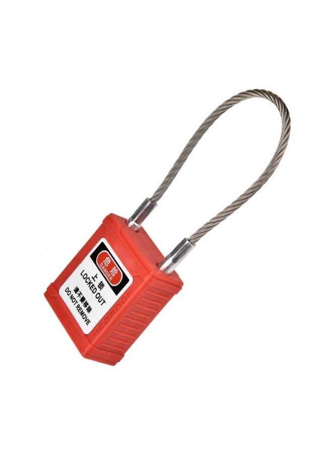 WYBOT - Lockout Tagout Safety Padlock, Safe and Durable Lockout Tagout Locks, Safety Padlock Engineering Non Conductive Lock Long Body Safety Padlock Red - Image 1