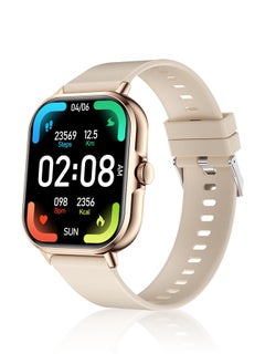 Necomi Smart Watch with Heart Rate Monitor, Blood Oxygen and Sleep Monitor Fitness Tracker for Android Ios phones (Golden)  - Image 1