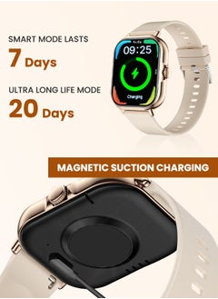 Necomi Smart Watch with Heart Rate Monitor, Blood Oxygen and Sleep Monitor Fitness Tracker for Android Ios phones (Golden)  - Image 4