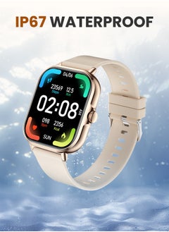 Necomi Smart Watch with Heart Rate Monitor, Blood Oxygen and Sleep Monitor Fitness Tracker for Android Ios phones (Golden)  - Image 5