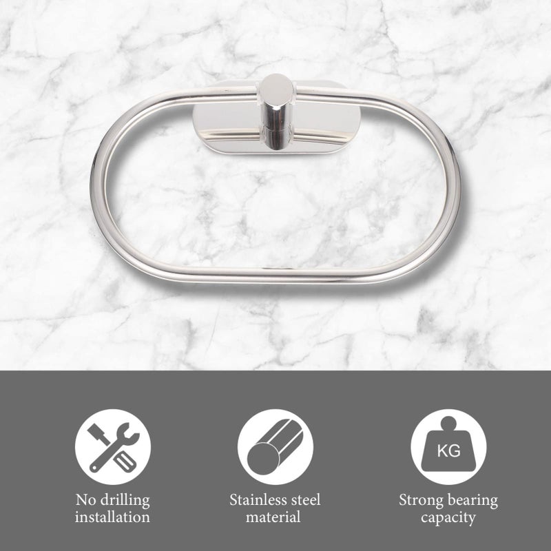 Stainless Steel Wall Mounted Bathroom Towel Holder Space Saving Design Smooth Edges - Image 4