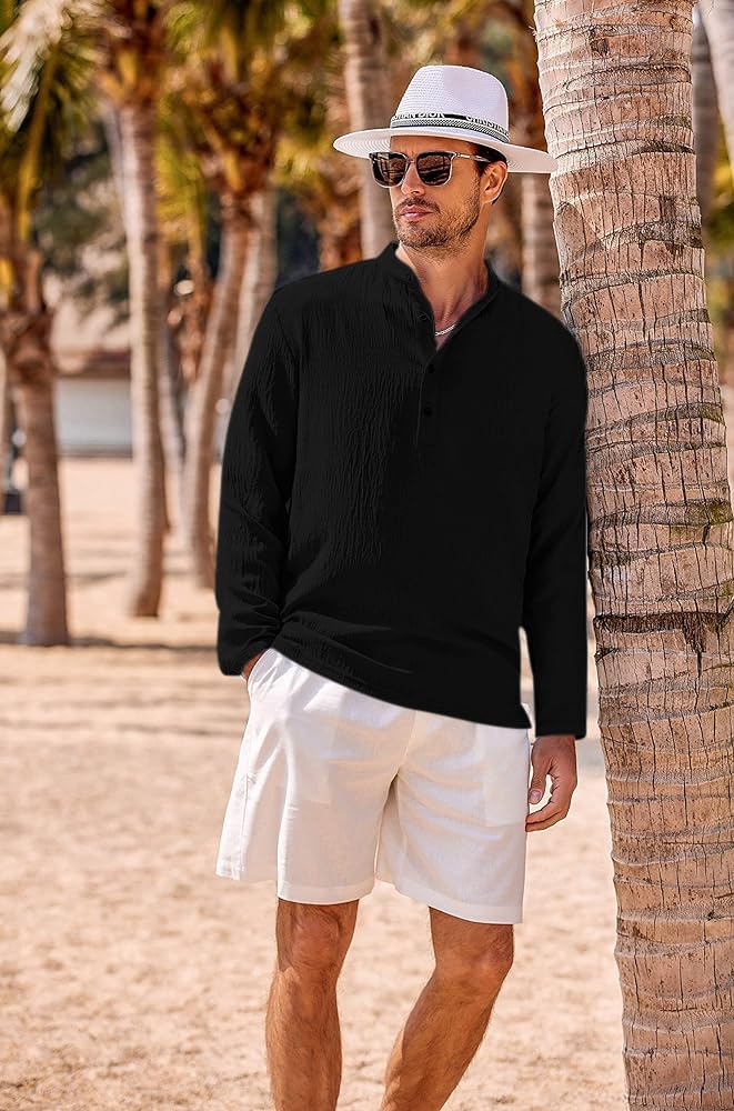 Bellstone Men’s Cotton Blend Solid Regular Fit Full Sleeve Short Kurta | Men's Trendy Short Kurta | Ethnic Stylish Casual Lightweight Summer Kurta for Daily and Occasion Use - Image 4