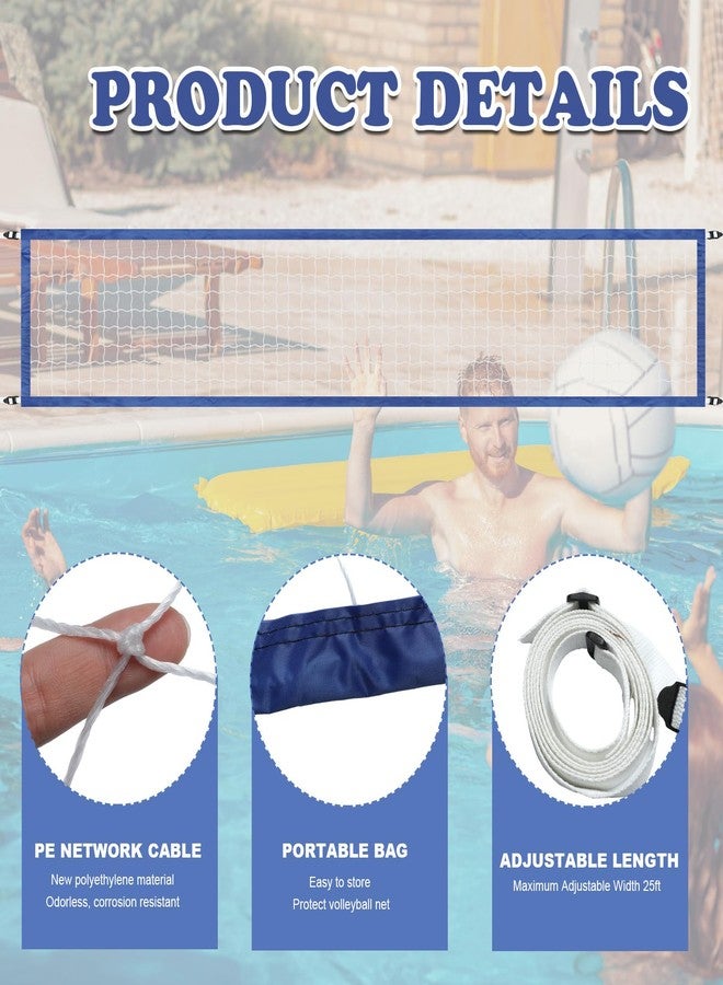 ShinyRelief شبكة كرة طائرة خارجية من ShinyRelief، مقاس 15 × 2.95 قدم، شبكة بديلة لشبكة كرة الطائرة في حمام السباحة، شبكة محمولة لحمام السباحة في الفناء الخلفي، وساحة المدرسة، والشاطئ - Image 3