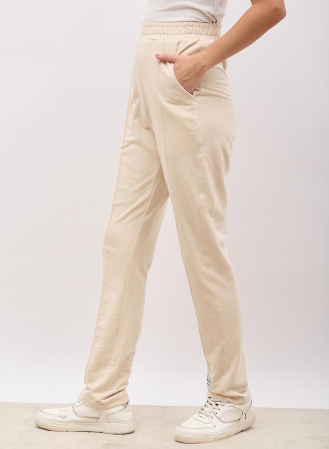 Styli High Rise Straight Fit Joggers with Pockets  - Image 3
