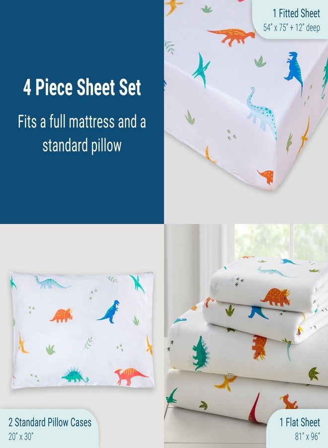 Wildkin Full Sheet Set - Soft Microfiber, Fitted & Top Sheet, Pillowcase - Jurassic Dinosaurs - Image 5