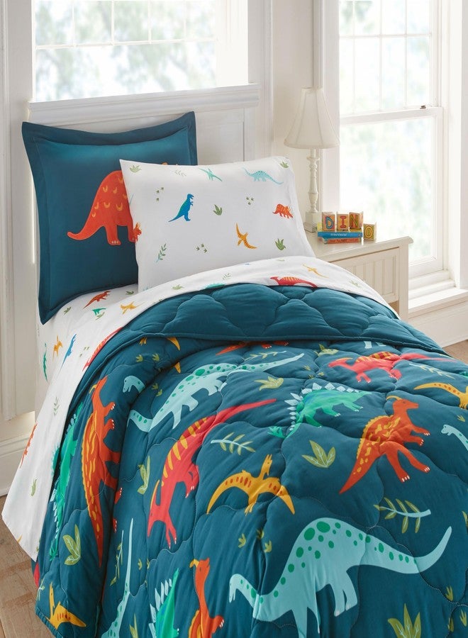 Wildkin Full Sheet Set - Soft Microfiber, Fitted & Top Sheet, Pillowcase - Jurassic Dinosaurs - Image 2