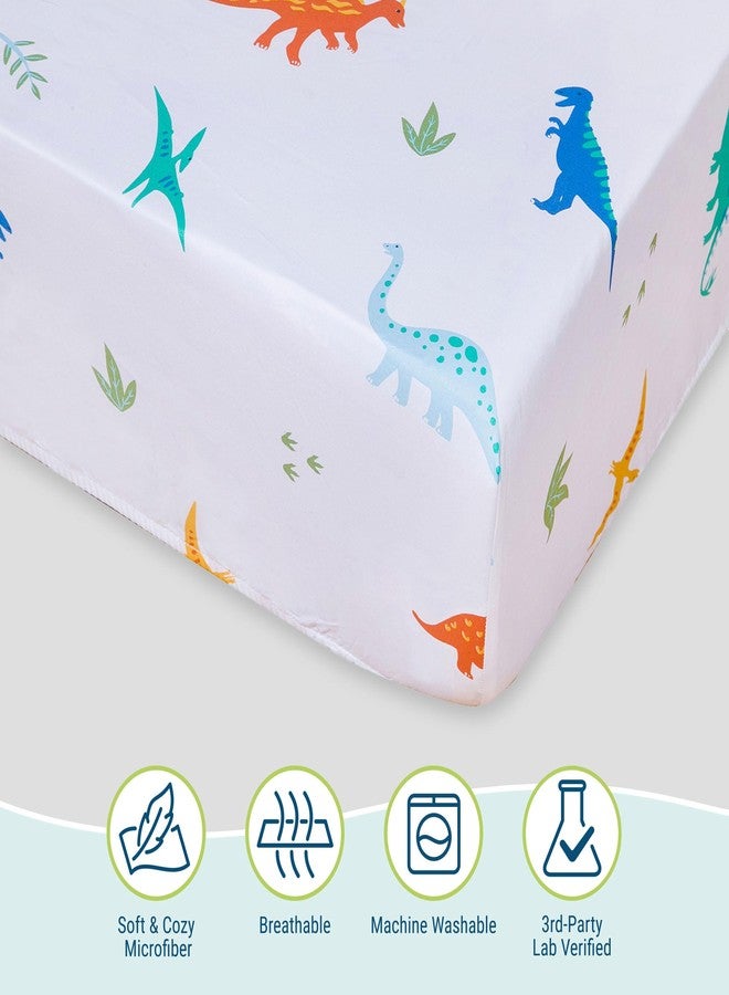 Wildkin Full Sheet Set - Soft Microfiber, Fitted & Top Sheet, Pillowcase - Jurassic Dinosaurs - Image 3