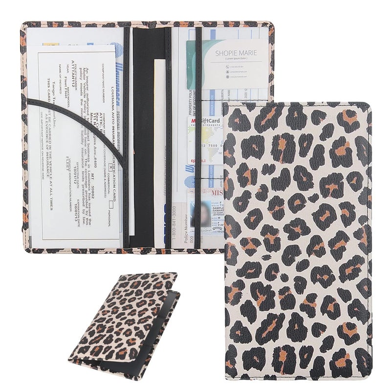 ZSMELL Car Registration and Insurance Card Holder with Magnetic Closure Premium PU Leather License Registration Holder for Driver License Insurance Card Paperwork - Image 3