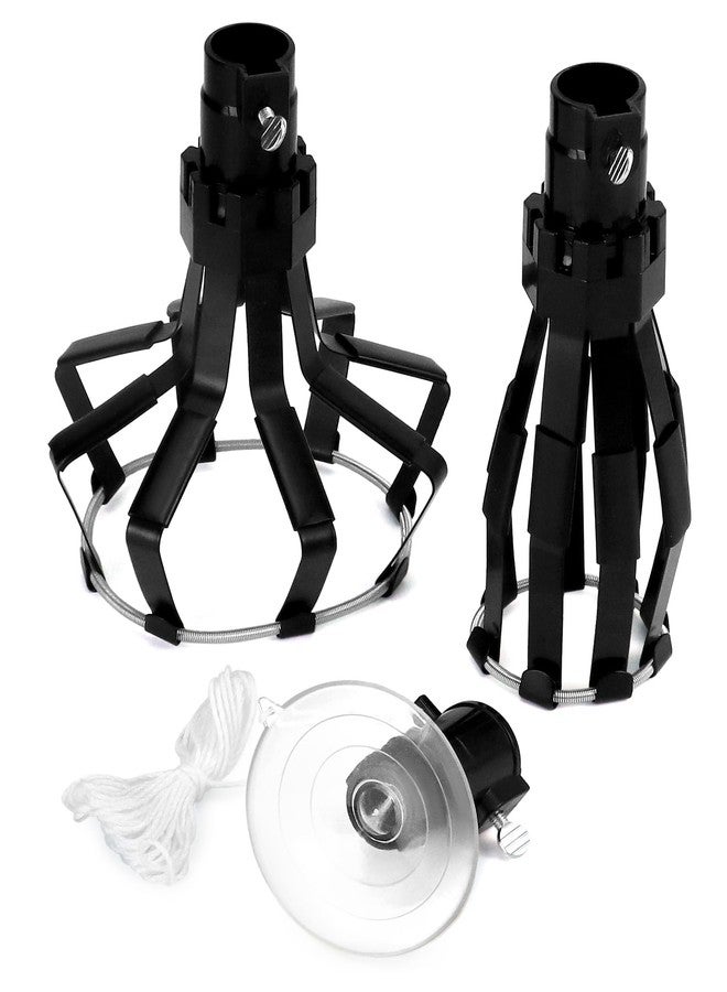 QWORK Professional Light Bulb Changer Kit - 3 Piece Set - Extension Pole Compatible, for High Ceiling Incandescent Bulbs with Standard, Floodlight & Recessed Changer, Secure Bulb Replacement Tool - Image 1
