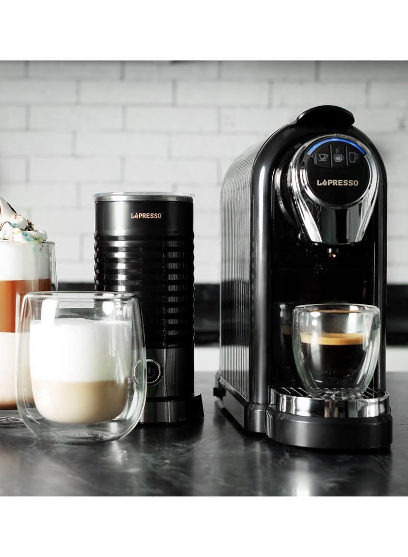 ليبرسو آلة قهوة كبسولات سعة 0.8 لتر 1260 واط، آلة قهوة نسبرسو، إعدادات حرارة متعددة، آلة إسبرسو سهلة التنقل والتشغيل، صانع قهوة، آلة قهوة إسبرسو، متوافقة مع كبسولات نسبرسو - أسود- أبيض - Image 5