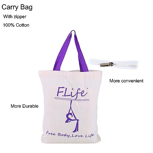 Flife F.Life Aerial Yoga Hammock 6.5 yards Premium Aerial Silk Fabric Yoga Swing for Antigravity Inversion Include Daisy Chain,Carabiner and Pose Guide (Turquoise) - Image 5
