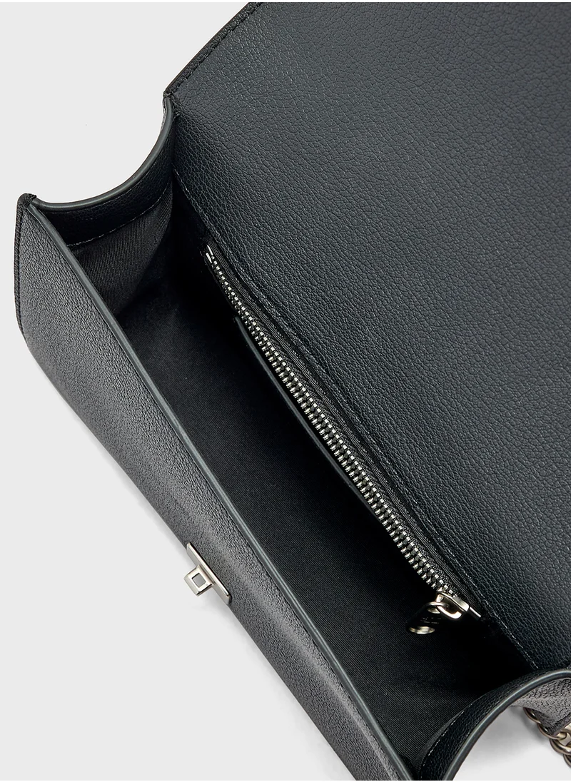 Calvin Klein Jeans Forged Chain Flap Crossbody