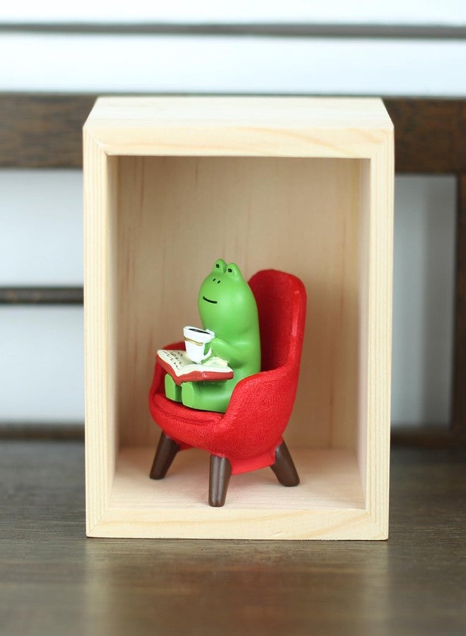 Mevodeata Cute Mini Frog Figurine with Small Sofa Resin Frog Figure for Office Home Decor - Cute Frog Gift for Frog Lovers (Red Sofa) - Image 4