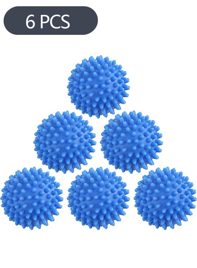 Ant 6-Piece Reusable Laundry Dryer Balls, Laundry Dryer Balls Anti Static, Dryer Drying Balls Blue - Image 1