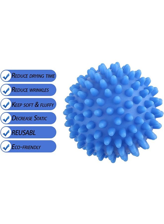 Ant 6-Piece Reusable Laundry Dryer Balls, Laundry Dryer Balls Anti Static, Dryer Drying Balls Blue - Image 3