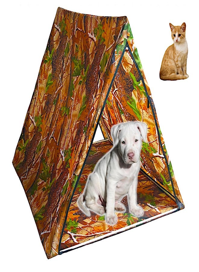 بوكو ديفو مظلة خارجية للحيوانات الأليفة من POCO DIVO، خيمة داخلية للقطط، بيت كلاب متنقل، كوخ صيد ألعاب، حظيرة لعب للأرانب، مظلة مموهة للحيوانات، مأوى مقاوم للماء للماشية، نفق لعب للقطط والجراء مع حقيبة حمل - Image 1