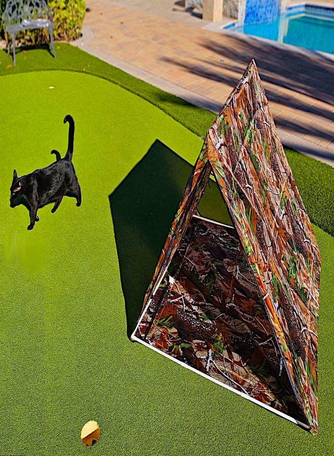 بوكو ديفو مظلة خارجية للحيوانات الأليفة من POCO DIVO، خيمة داخلية للقطط، بيت كلاب متنقل، كوخ صيد ألعاب، حظيرة لعب للأرانب، مظلة مموهة للحيوانات، مأوى مقاوم للماء للماشية، نفق لعب للقطط والجراء مع حقيبة حمل - Image 2