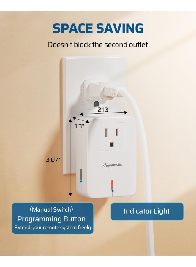 DEWENWILS Remote Control Outlet Wireless Wall Mounted Light Switch Electrical Plug in On Off Power Switch for Lamp Fan Household Appliance No Wiring 100 Feet RF Range ETL Listed Programmable - Image 4
