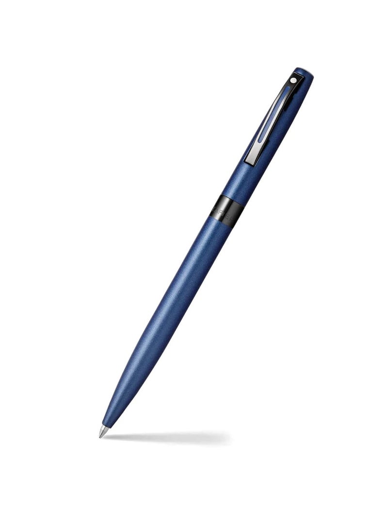 Sheaffer® REMINDER 9017 Matte Blue Ballpoint Pen With Black PVD Trim - Image 1