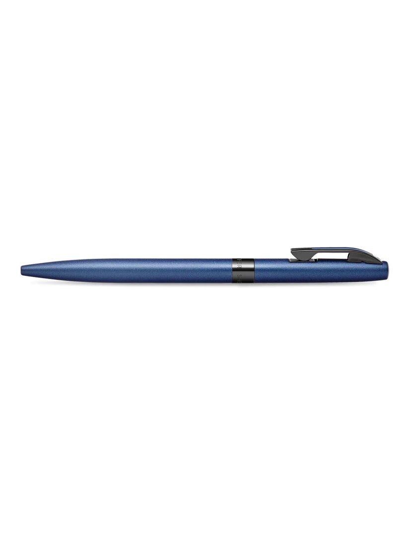 Sheaffer® REMINDER 9017 Matte Blue Ballpoint Pen With Black PVD Trim - Image 3