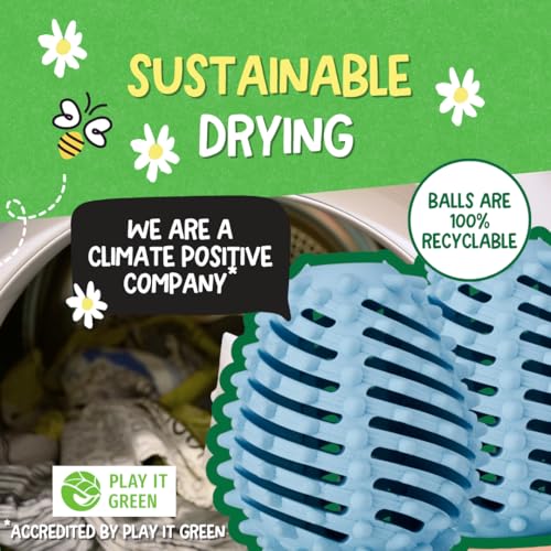 Ecoegg Dryer Balls – 2-Pack | Reduces Drying Time by Up to 28% | Replaces Wool Dryer Balls & Dryer Sheets | Softens & Freshens Laundry | Hypoallergenic | Fresh Linen Scent Boosters - Image 3