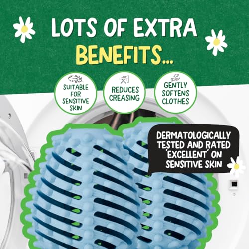 Ecoegg Dryer Balls – 2-Pack | Reduces Drying Time by Up to 28% | Replaces Wool Dryer Balls & Dryer Sheets | Softens & Freshens Laundry | Hypoallergenic | Fresh Linen Scent Boosters - Image 5