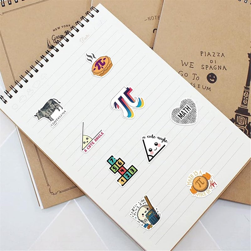 LHST 50Pcs Math Stickers Pack Aesthetic Vinyl Waterproof Studying Mathematics Sticker Decals for Water Bottle,Laptop,Phone,Skateboard,Scrapbooking,Bumper Gifts for Kids Teens Adults for Party Supply Favor - Image 2