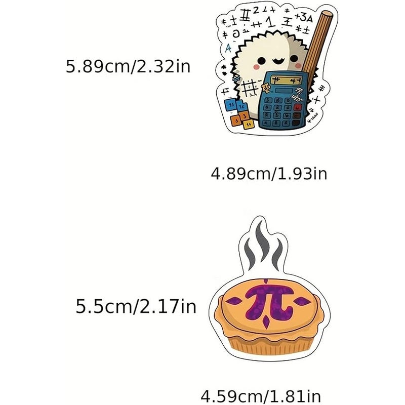 LHST 50Pcs Math Stickers Pack Aesthetic Vinyl Waterproof Studying Mathematics Sticker Decals for Water Bottle,Laptop,Phone,Skateboard,Scrapbooking,Bumper Gifts for Kids Teens Adults for Party Supply Favor - Image 3