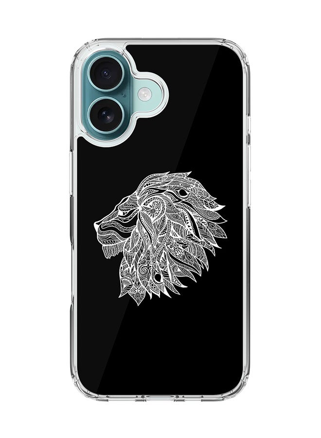 Stylizedd For iPhone 16 Case [Compatible with MagSafe] Slim Magnetic cover Clear Phone Case - Lion Abstract - Image 1