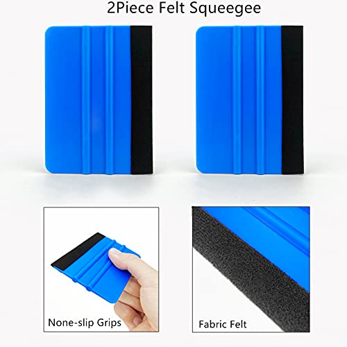 CARTINTS Car Install Tools for Vinyl Wrap, Vehicle Tint Window Film Kit Includes Vinyl Wrap Magnets, Edge Trimming Tools, Felt Squeegee, Wrapping Cutter, 9mm Knife - Image 5