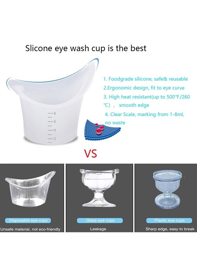 FOYARA Gdeal Eye Bath Silicone Eye Wash Cup Set of 12 for Refresh and Clean Tired Eyes - Image 5