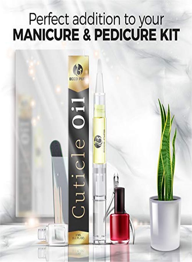 ECCO PURE Il Pen - Professional Manicure & Pedicure Set Accessory - Does Wonders For Acrylic Nails - Cuticle & Nail Strengthener - Cuticle Softener For At Home Nail Care Kit - Contains Vitamin E - Image 4