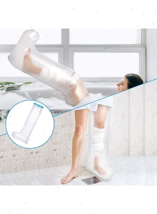 Yoawllty Cast Cover for Shower, Adult Waterproof Cast Protector for Foot, Reusable Shower Boot Cast Bag for Showering After Surgery Watertight Seal to Keep Cast and Bandage Dry - Image 2