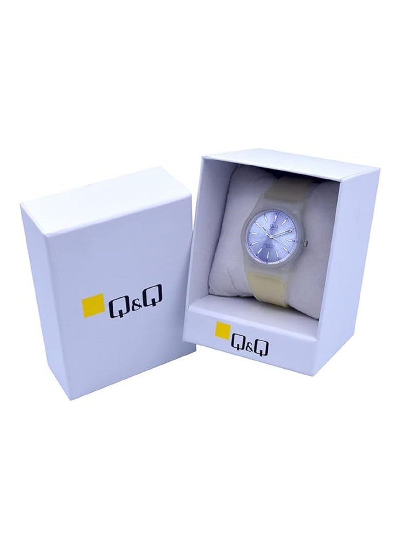 Q&Q - Q&Q Watch for Women, Quartz Movement, Analog Display, Pink Resin Strap-VP34J039Y - Image 1