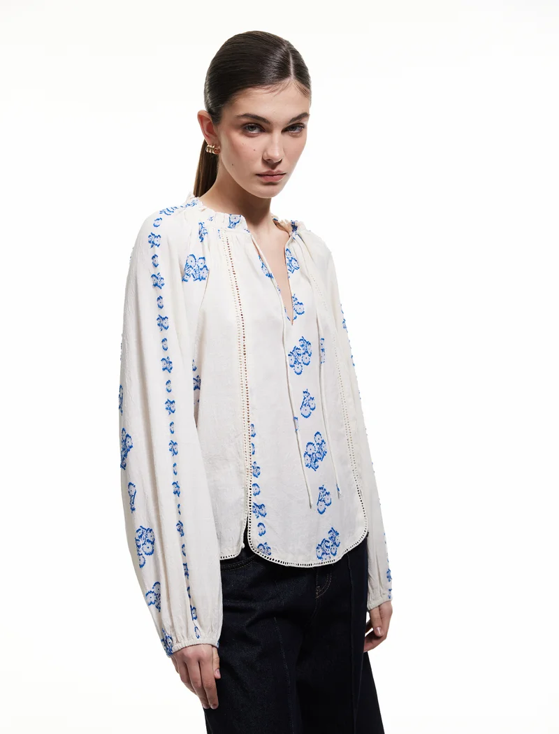 Koton Floral Embroidered Blouse