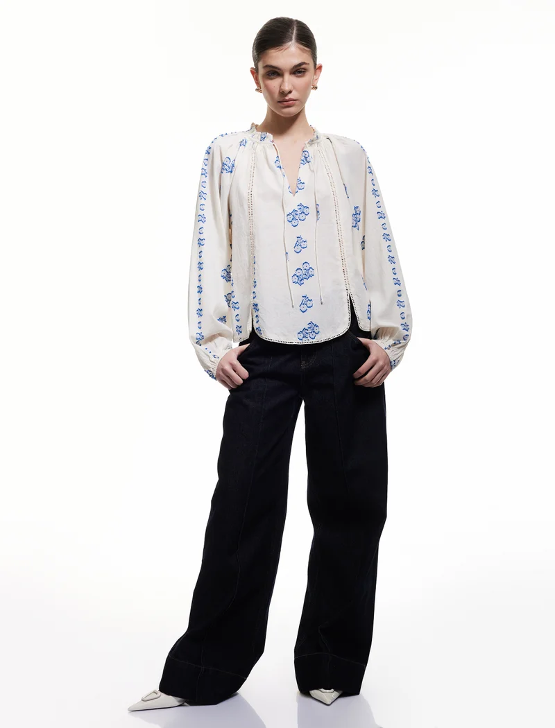 Koton Floral Embroidered Blouse