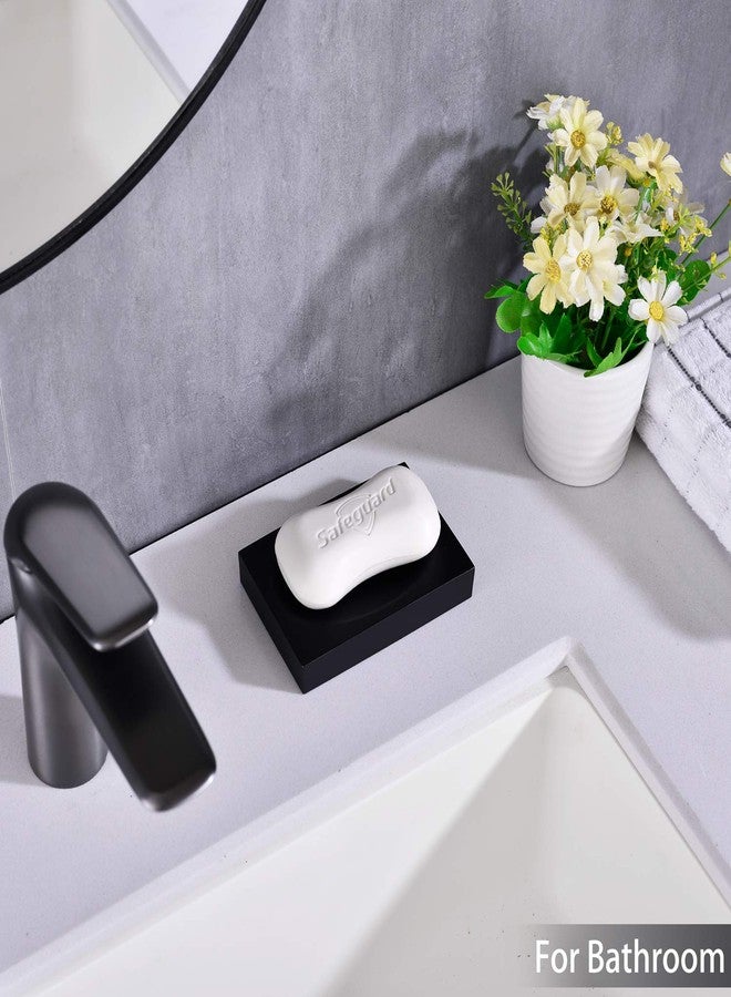 JINCROP Black Resin Soap Dish Bathroom Home, Black Soap Saver Soap Holder Bathroom or Shower for Kitchen Modern Accessory - Image 5