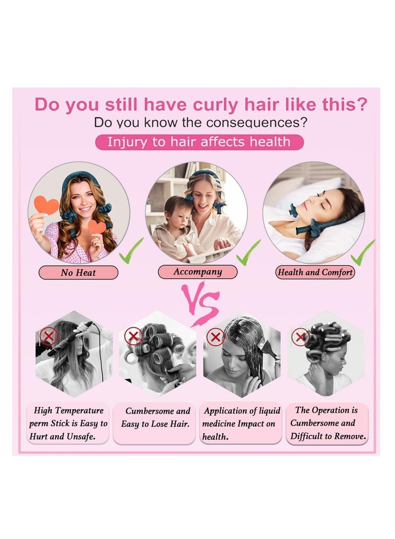 بريميفي مكواة تجعيد الشعر بدون حرارة، إسفنجة عالية المرونة، عصابة رأس لتجعيد الشعر - Image 3