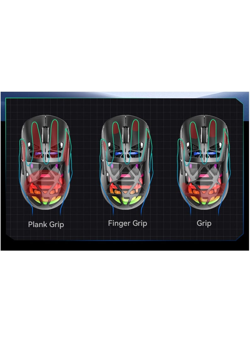 Generic - Lightweight Wireless Gaming Mouse, 36k DPI, 93g Ultralight - 300 Hour Battery, (2.4GHz/Wireless/Wired) Mouse for Win/Mac/Android/IOS - Black - Image 1