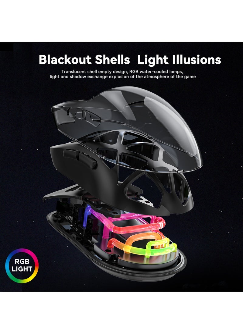 Generic - Lightweight Wireless Gaming Mouse, 36k DPI, 93g Ultralight - 300 Hour Battery, (2.4GHz/Wireless/Wired) Mouse for Win/Mac/Android/IOS - Black - Image 1