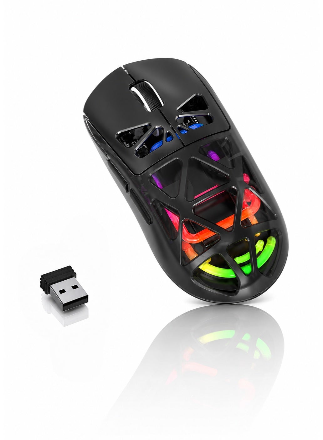 Lightweight Wireless Gaming Mouse, 36k DPI, 93g Ultralight - 300 Hour Battery, (2.4GHz/Wireless/Wired) Mouse for Win/Mac/Android/IOS - Black